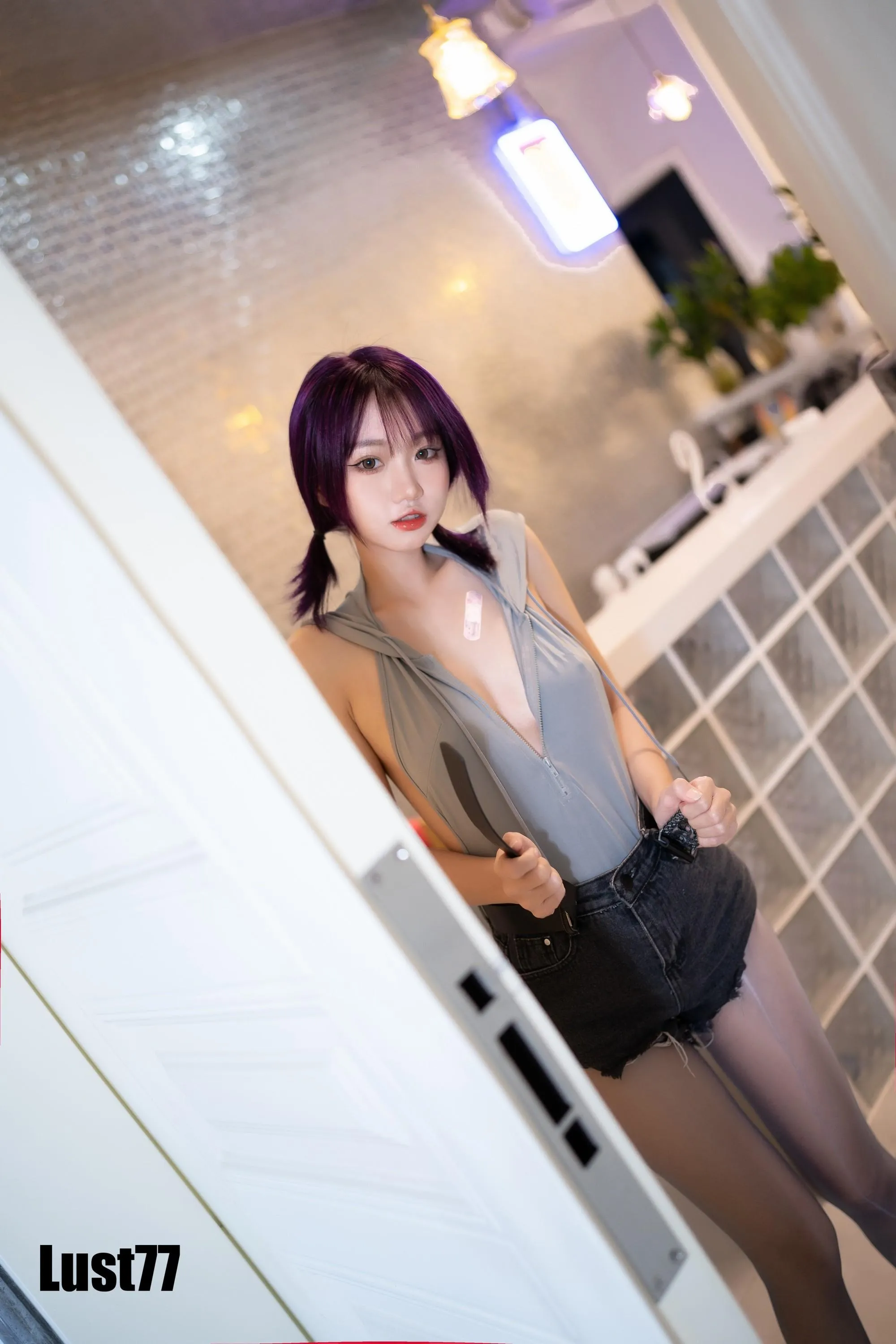 柒柒要乖额 – NO.050 小灰兔 [71P]插图8